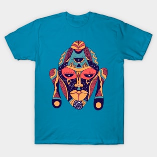 Retro Triad African Mask 7 T-Shirt